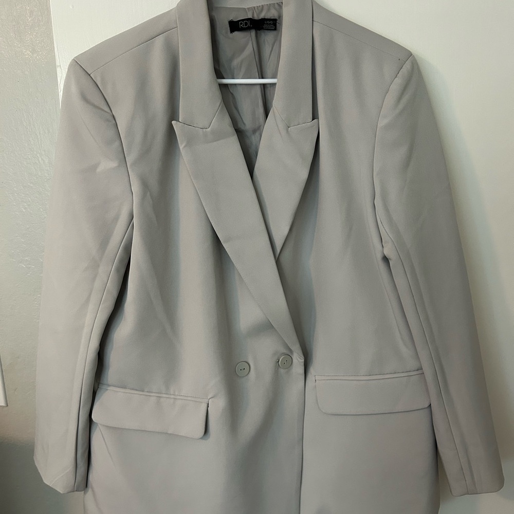 BCX Women's Gray Blazer Jacket